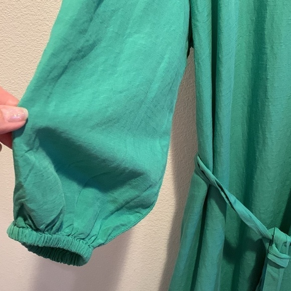 NWT Knox Rose Light Green Spring/Summer Midi Dress. Slip On with belted waist. M - Picture 6 of 10